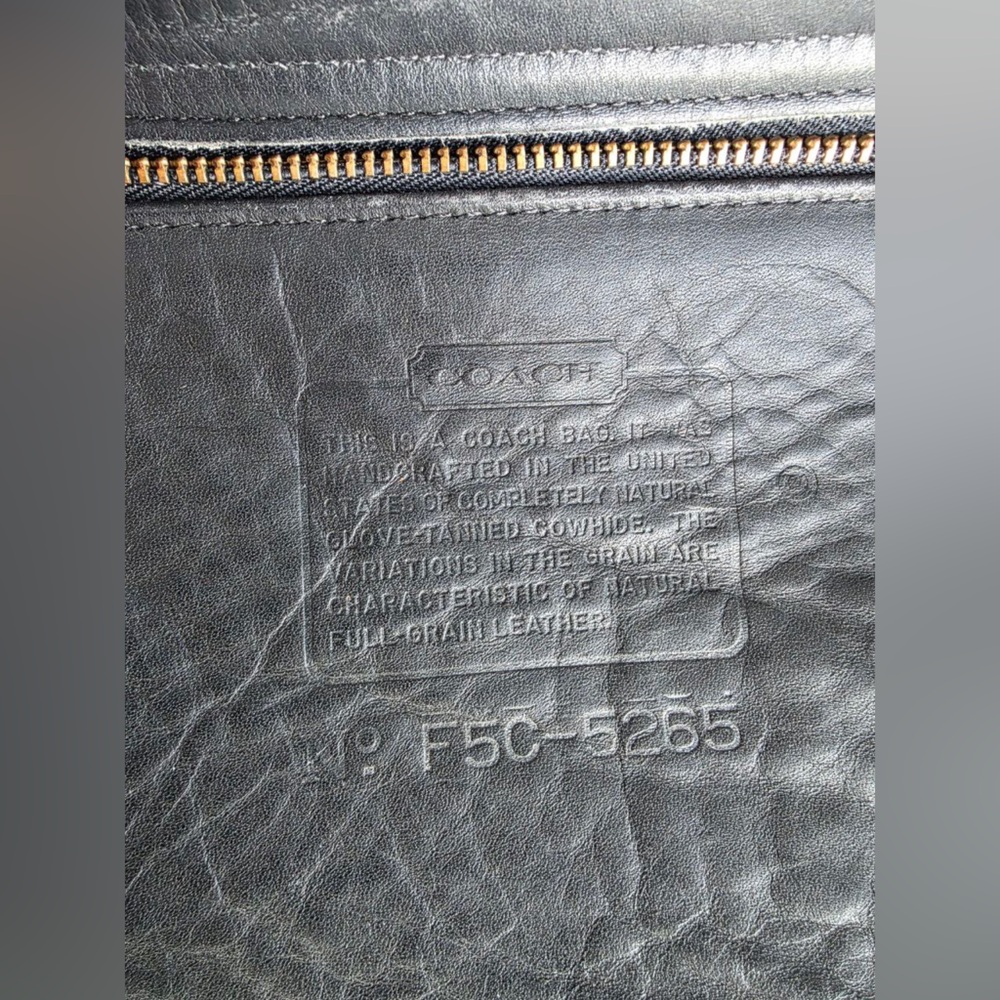 Vintage Coach 5265 Black Leather Briefcase Messenger Bag – Made in USA, 1995 - Picture 2 of 15
